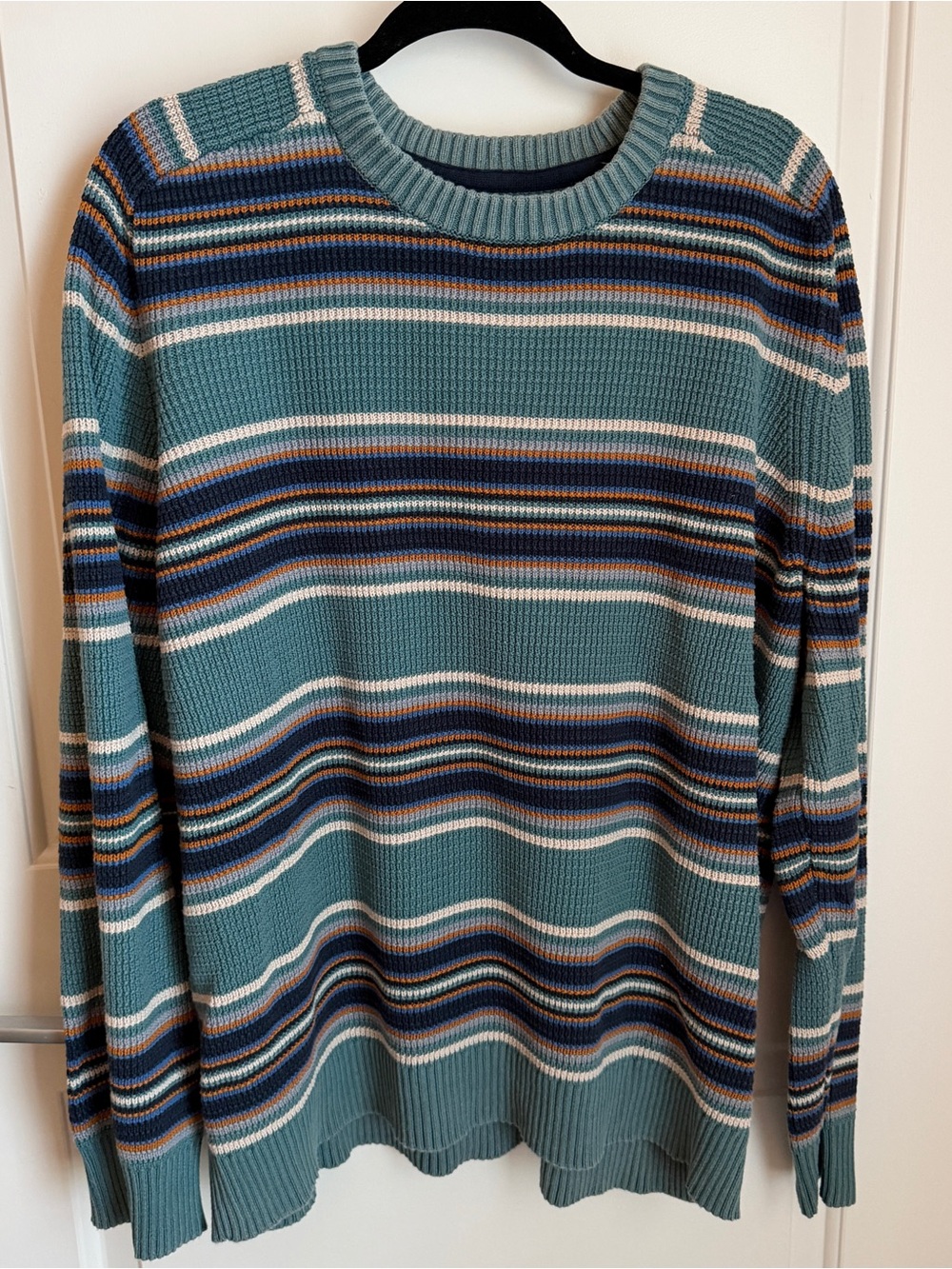 LL Bean cotton oversized Striped Crewneck Sweater